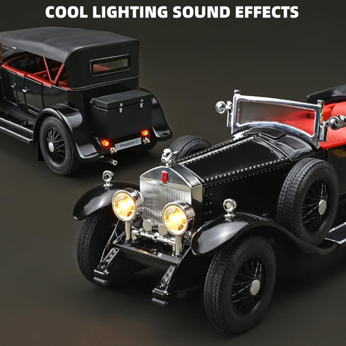 RZAPE 1/24 3-12Black Model Car Kits Adults and Boys Diecast Cars Phantom Generation Vintage Car Collectibles,Die Cast