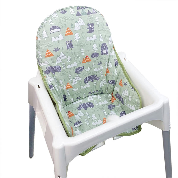 ZARPMA Cotton Seat Covers for IKEA Antilop Highchair,Cotton Surface and Padded,Forest Pattern Foldable