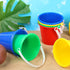 12 Summer 4 Colors(5 Inch,Red,Yellow,Blue,Green) Didaey Pieces Beach Pails Sand Buckets for Boys and Girls Beach