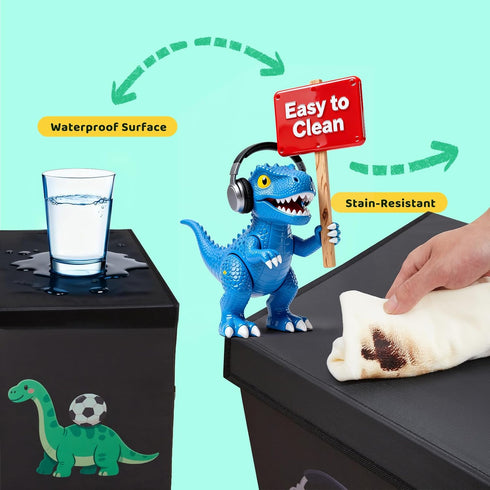 Box,150L Lid,40"x14"x16" Extra Large Toy Sturdy Dinosaur Collapsible Storage with Kids Storage Organizer,Chest Bin