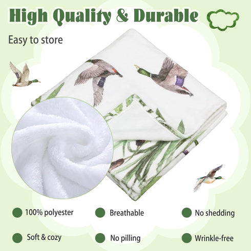 40"x60" Preboun Baby Monthly Milestone Blanket Mallard Duck Months Blanket Photo Props Mallard Duck Stuff Growth Chart