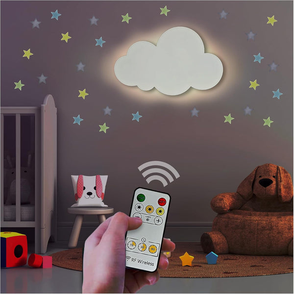 BAZENTI Cloud Lights - Nursery Decor Cloud Lamp, Rechargeable Baby Lamps with Remote,