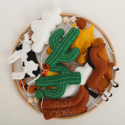 Colorful Western Crib Mobile - Gender Neutral Nursery Decor