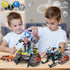 HOGOKIDS 5 in 1 STEM Building Set with LED Light - APP & Remote Controlled Cars Building Toys Kit, RC Robot Tank Sleigh