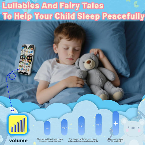 Uibyt 10,000+ Kids Phone with Educational Content, Rechargeable Toddler Learning Phone with Music & Sounds, Pretend