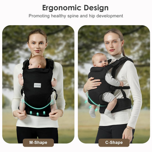 7-30lbs, MISSWISDOM Baby Carrier Newborn to Toddler, Easy Adjustable Toddler Carrier for Baby Holder Wrap Carrier