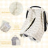 YOQIE 2-in-1 Summer Baby Car Seat Cover & Canopy | Mom Nursing Cover, Easy Install Shield | Multi-Purpose for Winter
