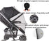 Stroller Mosquito Net, Baby Bassinet Net Cover, Universal Pram Zipper Mesh Bug Net for Pushchair