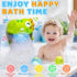 3-5 4-8 Summer Light Up Dinosaur Bath Toys with Music, Bath Bubble Machine Toy for Kids Age Toddler Toys Bubble Maker