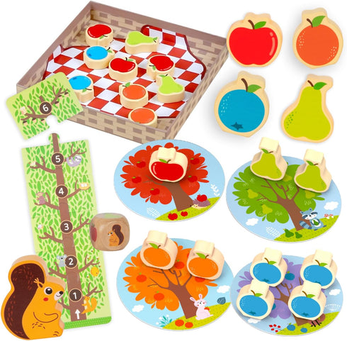 Nene Toys Squirrel in The Orchard - Cooperative Educational Game for Kids 2+ Years