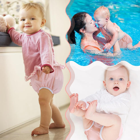 Cozypower 10 Pairs Waterproof Plastic Pants for Toddlers Reusable Plastic Diaper Covers Potty Training Underwear
