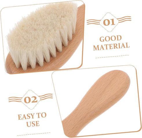 Vaguelly Born Essentials Shampoo Detangler Brush Scalp Scrubber Hair Brush Comb Newborn Hair Soft Bristle Bath Gentle