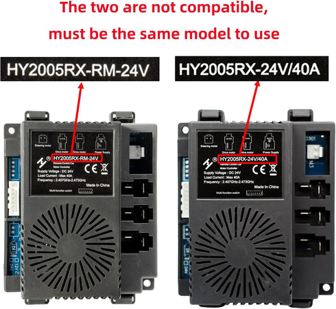 HY2005RX-24V/40A Remote Control and Mainboard Ride on Toys for Kids, Controller Control Box Accessories