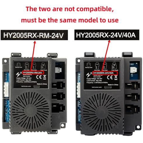 Circuit Board HY2005RX-RM-24V for Kids Ride on Toys, Bluetooth Remote Control and Controller Box Accessories