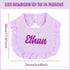 Van Fan & Shi Monogrammed Personalized Embroidered Baby Bib pure Cotton Muslin with Name, Customed Baby Girl Soft Bib