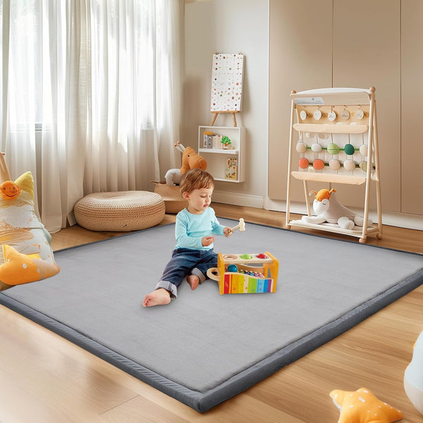 SUNYRISY Baby Play Mat for Floor 50 x 50in, 1.4in Thick Memory