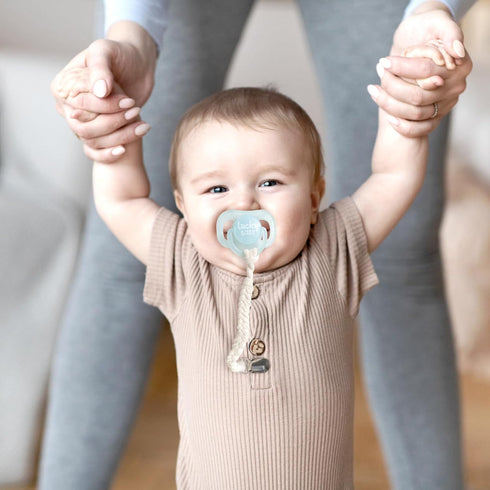 Baby Pacifier Clip, Baby Pacifier Holder for Boys and Girls, Universal Fit for All Pacifiers & Teething Toys - Modern