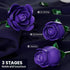 XGSHJ Set 12 Pack Purple Rose Bouquet Building for Girls & Boys - Botanical Collection Gift for Easter Basket