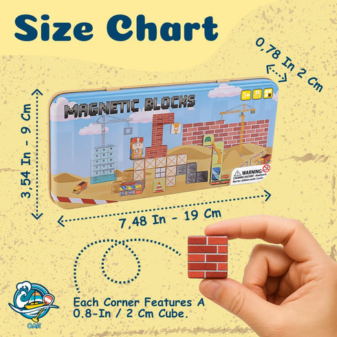 OAR Set 35 38 Magnetic Building Blocks for Toddlers PCS Mini Magnetic Blocks, Travel Magnetic Blocks Toy with Portable