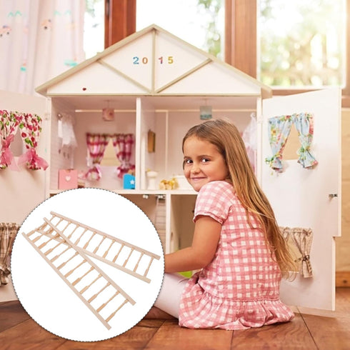 Veemoon 2pcs House Railing Furniture Props, Mini Decors for Role-Play Model, Dollhouse Fairy Handrail Models