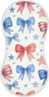 decor gift Cotton Muslin Burp Cloth Soft Touch Patriotic Ribbons 4th of July Baby