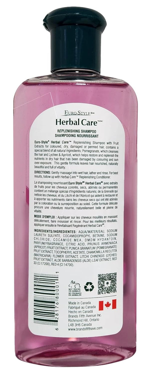 Eurostyle Herbal Care Replenishing Shampoo With Pomegranate & Apricot Strengthens Hair Follicles