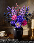 TYCOLE Set 6-12 (806PCS) Flowers Bouquet Building - Purple Roses Botanical Collection Building Blocks for Adult Women