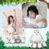 Hollowfly 5 Set 12.6" 4 Set Pcs Snowy Owls Plush Toy Gift Mom Owls with Cute Babies Stuffed Animal in Zippered Back