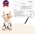 INPANY Bouncy Cow Farm Animal Hopper Toys, Inflatable Jumping Bull for 2-4 Year Olds, Indoor Outdoor Gifts