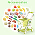 31PCS 3+ Supermarket Shopping Cart for Kids, Shopping Trolley Cart Toy with Play Food Shop Accessories, Pretend Play