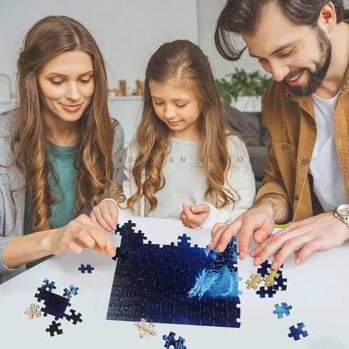Jigsaw Puzzle 1000 Piece Dragon in The Mountains Classic Adult Puzzle DIY Kit, Unique Gift