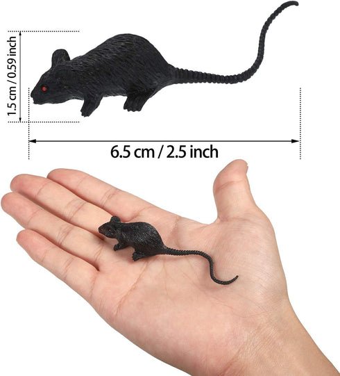36 Pieces Realistic Fake Mouse, Plastic Mini Rats for Halloween Decoration Supplies