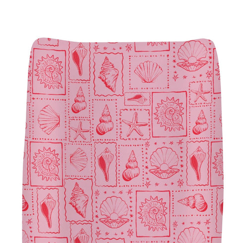 Vintage Pink Seashells Starfish Baby Changing Pad Covers for Boy Girl Boho