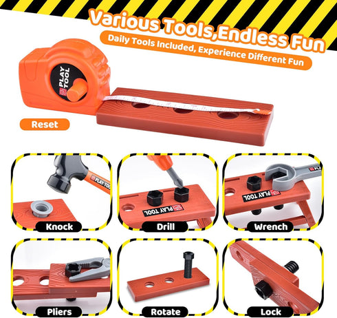 Set 3 4 5 3 4 5 Kids Tool Toddlers Tool Kit Kids Toddlers Tool Belt Year Old Construction Tools Toys for Boys Birthday