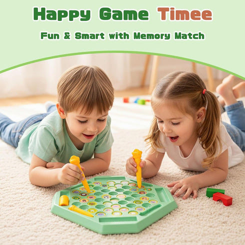 KHUVEZW Game,52PCS Flip Chess Memory Fruit Flip Board GameMemory Matching Game Flipping Chess Match Board Game Party