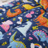 Joyreap 4 Set, Piece Toddler Bedding Standard Size Colorful Dinosaur Printed on Navy, Includes Quilted Comforter