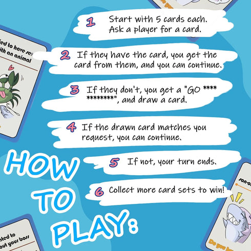Remione 2+ 104 10+ 26 Horrible Go Fish Game for Grown Up - Horrdom Go Fish, Players, Cards, Minutes, Pairs, Card Games