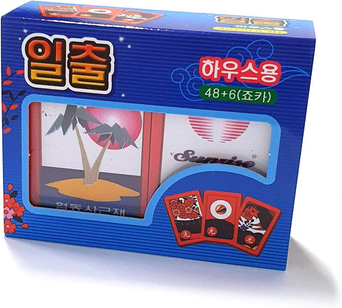Sunrise Hwatu Card Set, Korean Flower Battle Traditional Card Game for Go or Stop Minhwatu Matgo/Godori