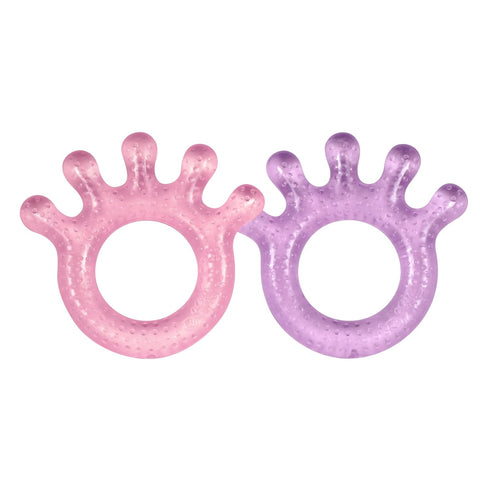 green sprouts Cooling Teether Set, Pink (2 Pack), 3 Months+