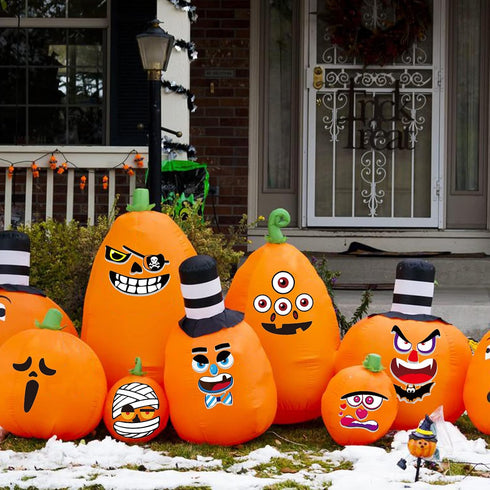 60 Pack Halloween Pumpkin Decorating Stickers, 16 Sheets Cute Pumpkin Face Stickers in 30 Designs for Halloween Craft