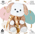 uoozii Non-Shedding 12" | 2 Pounds Microwavable & Coolable Weighted Stuffed Animals Unscented Dog Weighted Plush Pillow Warmable Gift for Kids & Adults