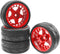 ShareGoo RC OD 2.55" Nylon 12mm Hex Wheels & Rubber Tires Set for Traxxas Tamiya Sakura HSP Redcat 1/10 RC On-Road