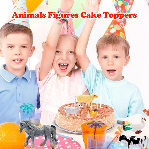 smilixin 12 Set,Animals PCS Animals Figures,Mini Farm Animal Figurines,Plastic Farm Animal Figures Learning Educational