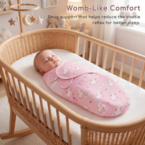Yukkidds 0-3 100% 2 Pack Baby Swaddle Blanket Months Cotton Newborn Swaddles Bag Adjustable Sleeping Wraps Newborn