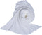 Matissa Newborn Baby Photography Prop Swaddle Cheesecloth Knit Crochet Wrap, 16 Colors Available (White)
