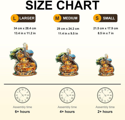 (70 8.5 7in) WOODBESTS Wooden Puzzles for Adults Piece, S, * Music House Wood Puzzle Adult, Unique Wooden Animal Jigsaw