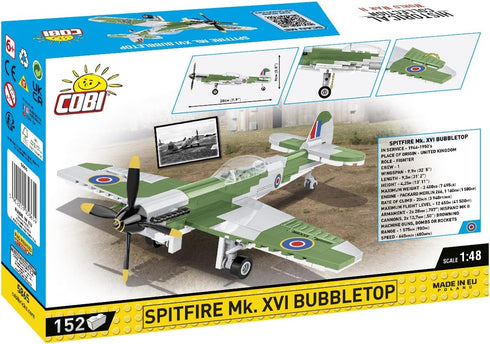 Set, 152 COBI Historical Collection WWII Spitfire Mk. XVI Bubbletop Aircraft Building Pieces