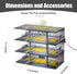 1/64 4 20 Scale Display Case Layers Parking Spaces Parking Garage Moldel for Diecast Toy Car Display Case with LED