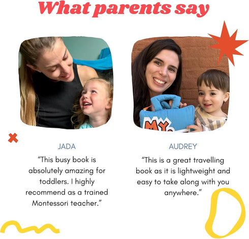 1-3, 1 2 3 4 2-4 BAVY My Quiet Book - Toddler Travel Essential, Car Airplane Activity Book, Montessori Busy Board