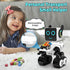 okk Robot Toys for Kids - Programmable Remote Control Robot with Coin Piggy Bank, LED, and Tray